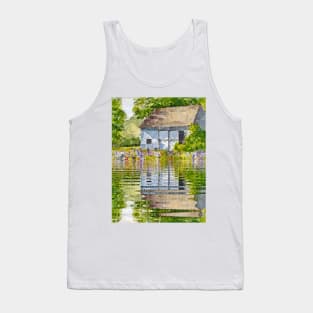 home on jungle river - pixel artwork painting Tank Top